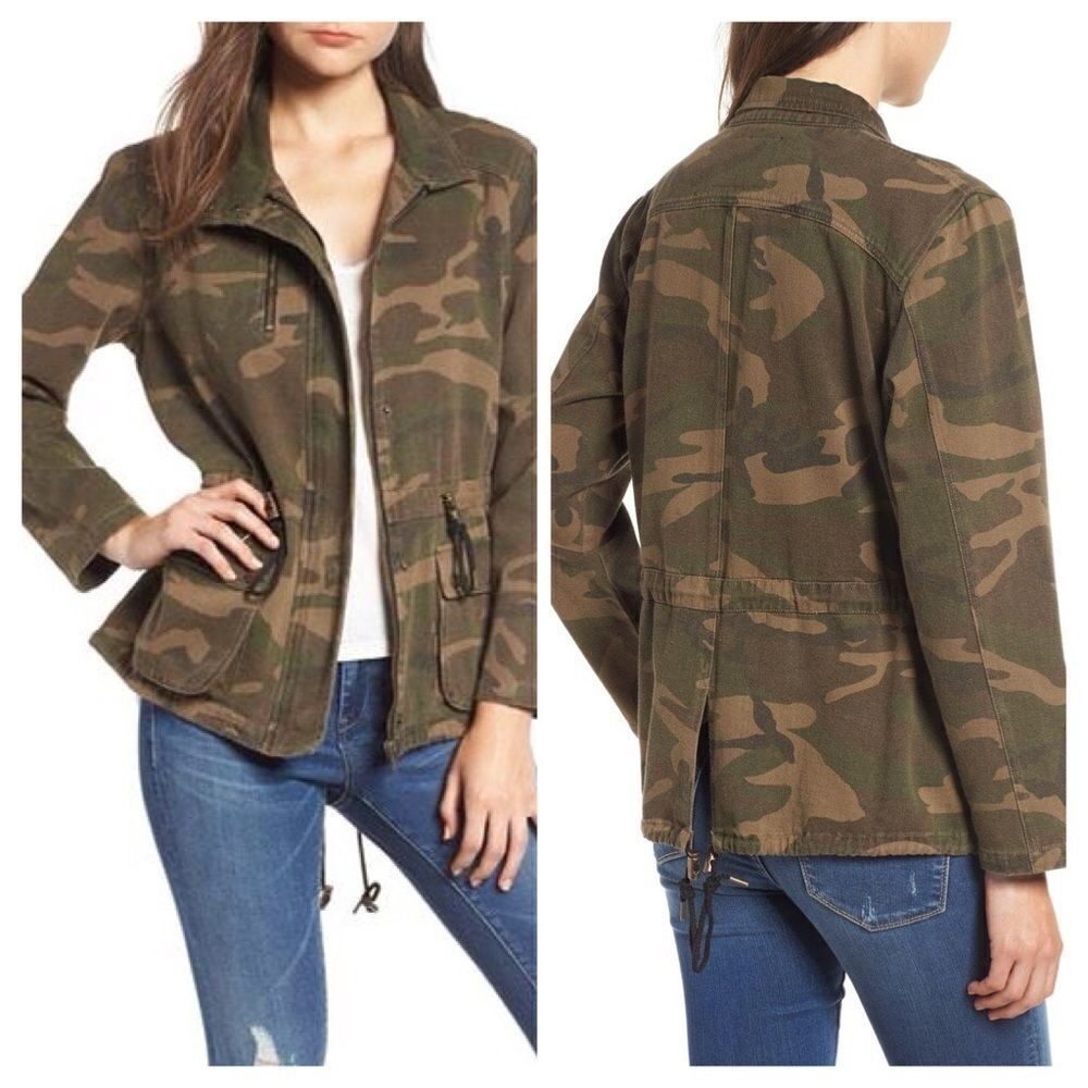 BLANKNYC Camo Print Army Jacket Size Extra Small